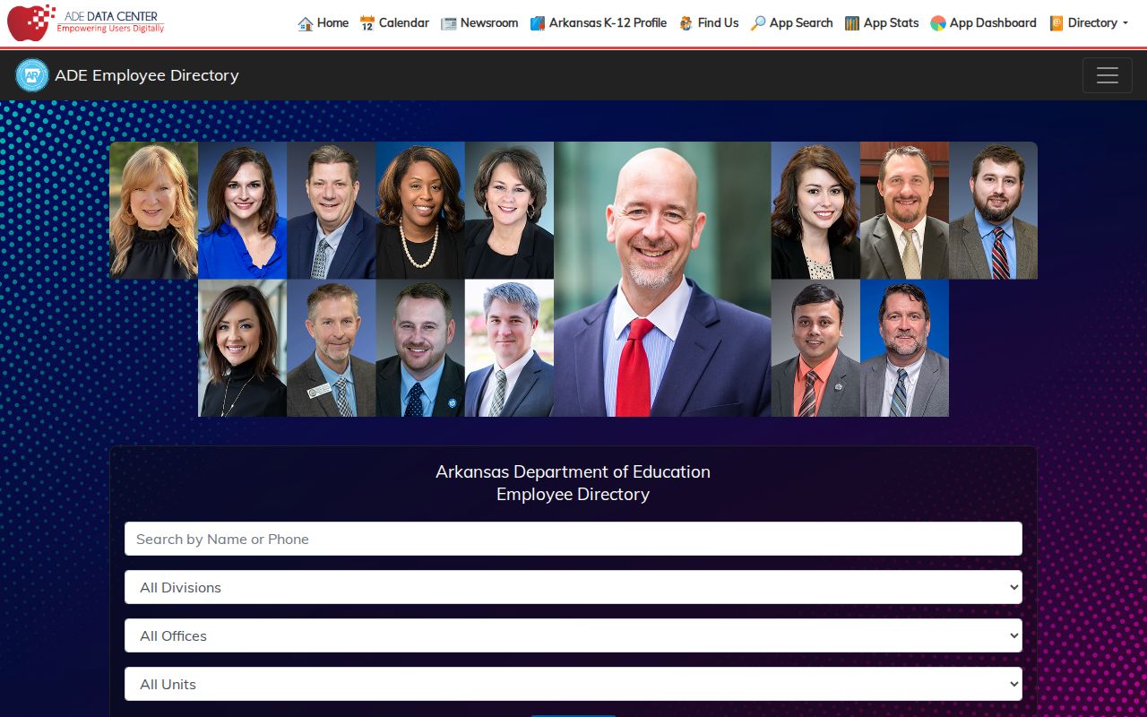 Arkansas people directories ADE employee directory