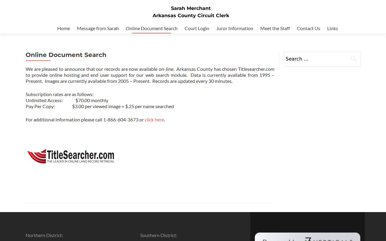 Arkansas public records Arkansas County Circuit Clerk online document search