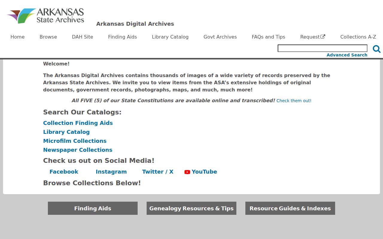 Arkansas public records Arkansas Digital Archives search
